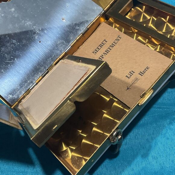Vintage 1950s Compact Purse Vanity Set Lucite Confetti All Original